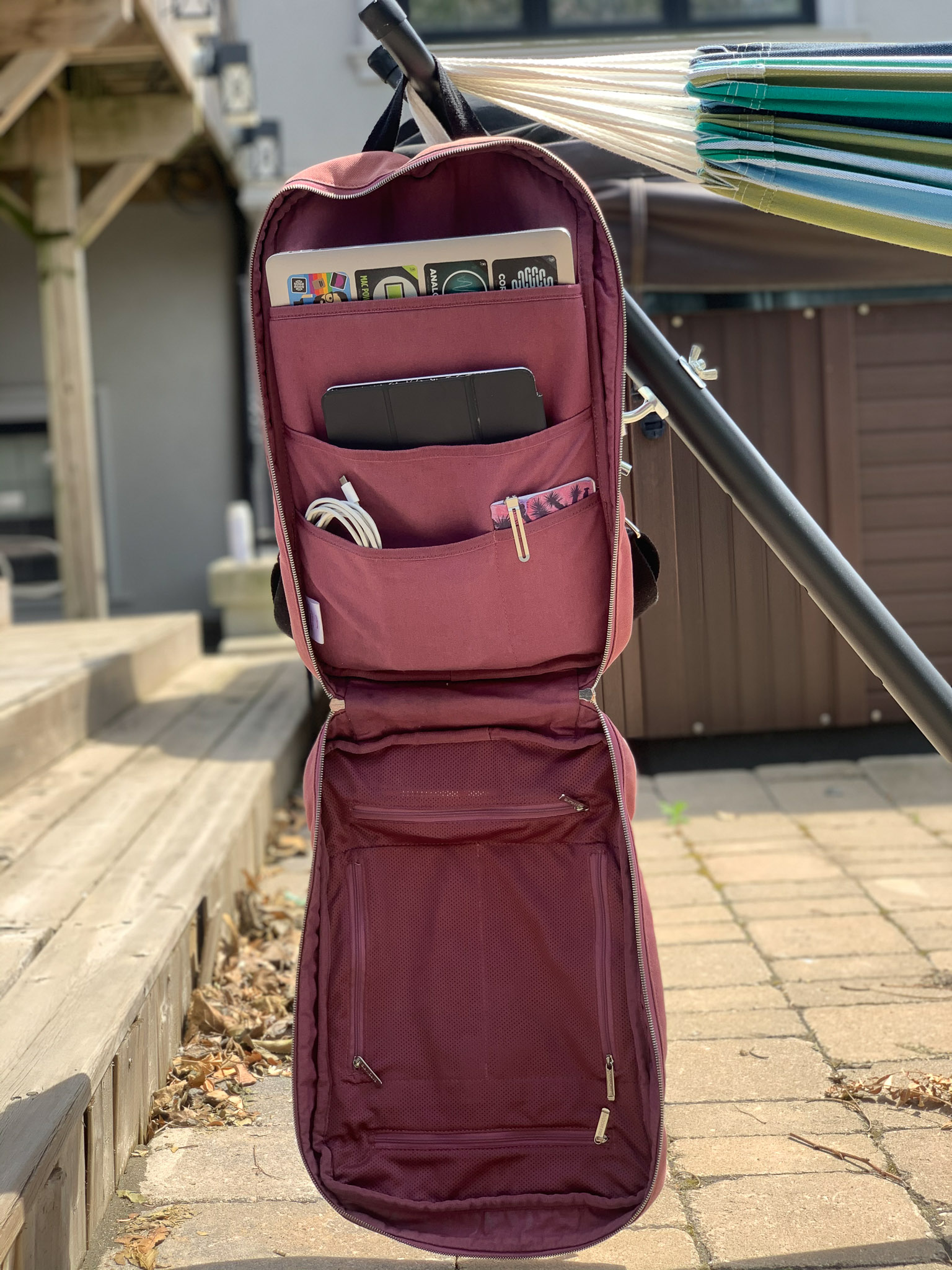 Baron Fig Bag Open and Hanging